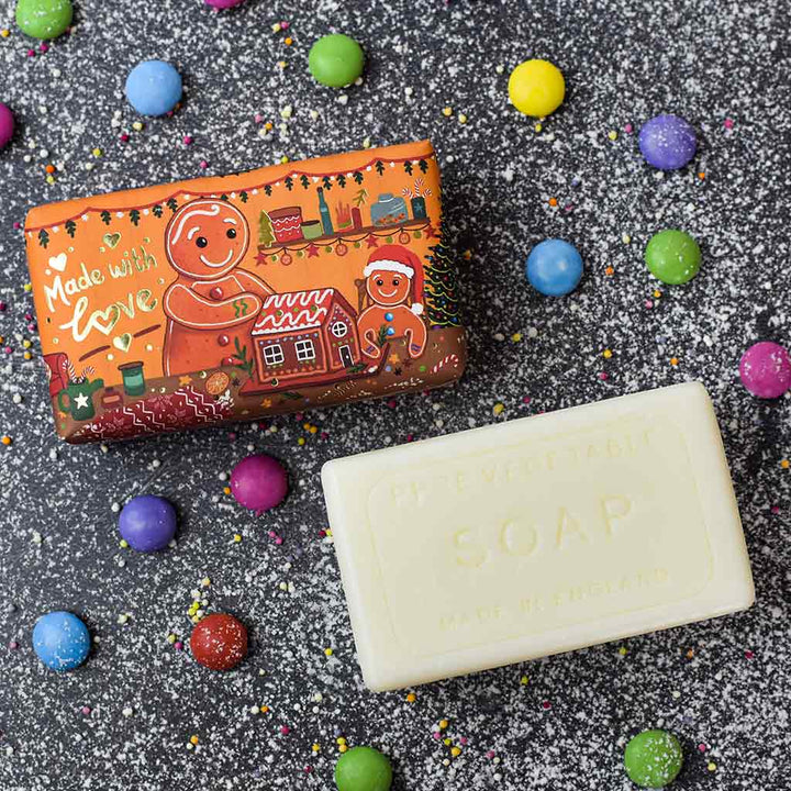 Cinnamon & Orange Gingerbread Christmas Festive Soap Bar from our Luxury Bar Soap collection by The English Soap Company