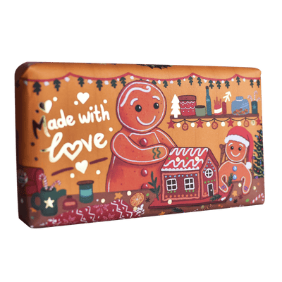 Cinnamon & Orange Gingerbread Christmas Festive Soap Bar from our Luxury Bar Soap collection by The English Soap Company