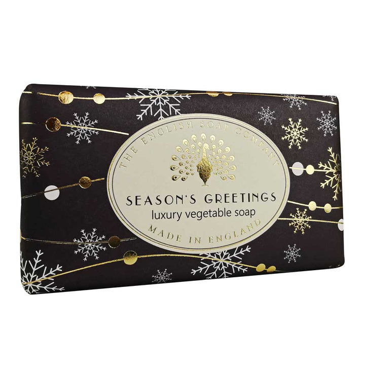 Cinnamon & Orange Seasons Greetings Christmas Festive Soap Bar from our Luxury Bar Soap collection by The English Soap Company