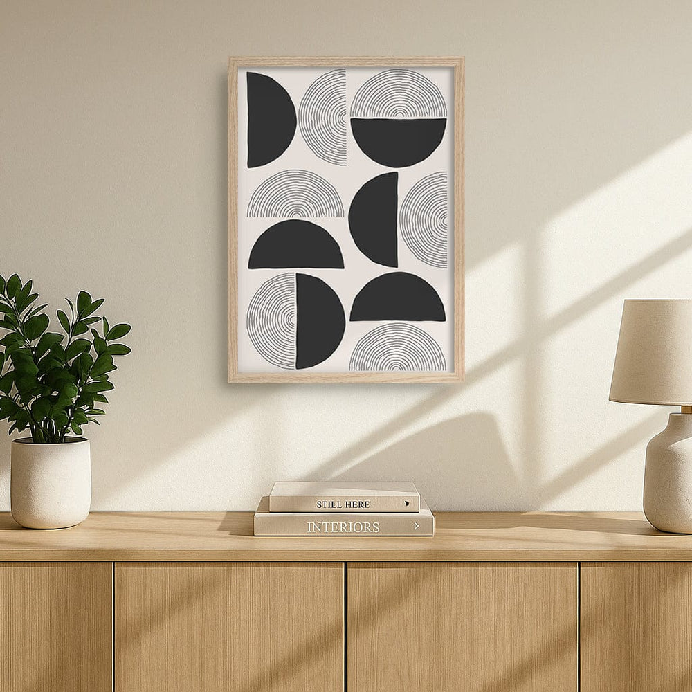 Circle Lines Cluster Wall Art Print from our Australian Made Framed Wall Art, Prints & Posters collection by Profile Australia