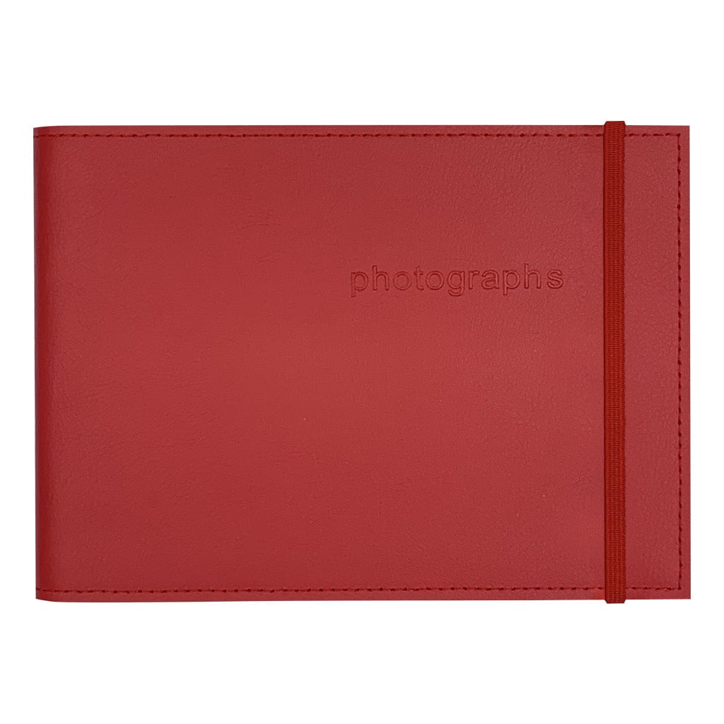 Citi Leather Red Medium 5x7in Pocket Brag Book Photo Wallet from our Photo Albums collection by Profile Products (Australia) Pty Ltd