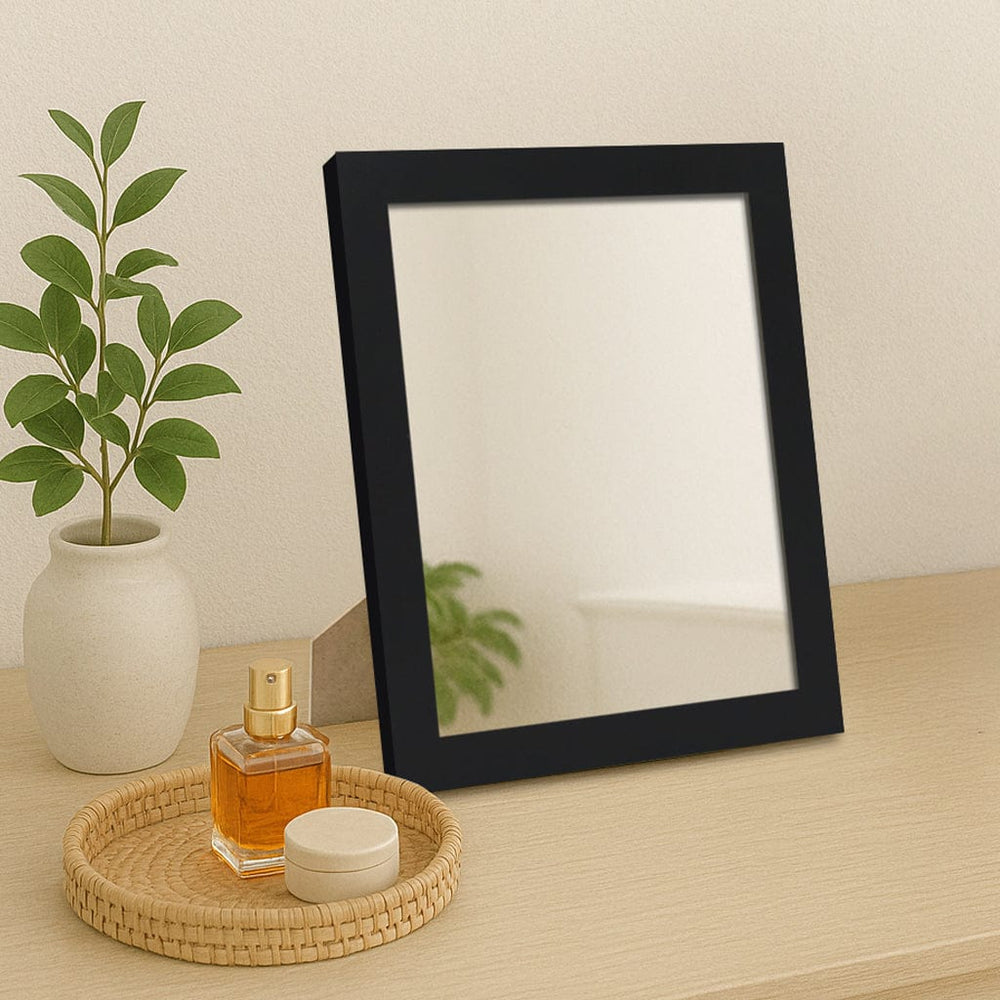 Classic Black Framed Mirror – 10x12 Inch Tabletop Display from our Australian Made Picture Frames collection by Profile Products (Australia) Pty Ltd