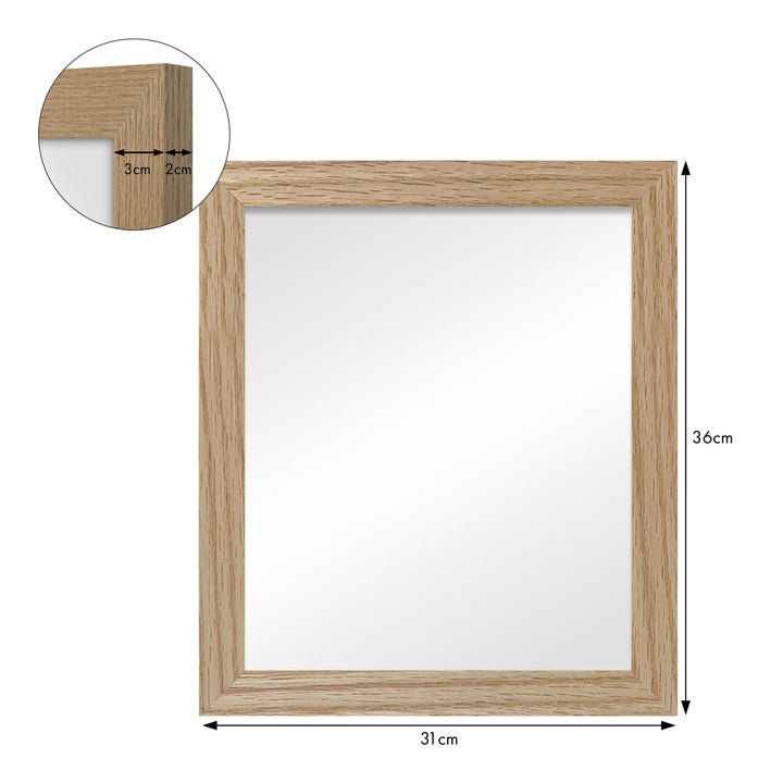 Classic Natural Oak Framed Mirror – 10x12 Inch Tabletop Display from our Australian Made Picture Frames collection by Profile Products (Australia) Pty Ltd
