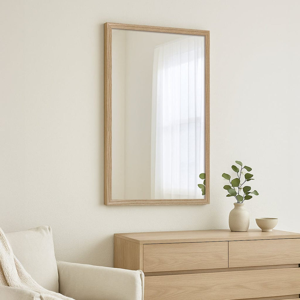 Classic Natural Oak Framed Mirror – 24x36 Inch Wall Mirror from our Australian Made Picture Frames collection by Profile Products (Australia) Pty Ltd