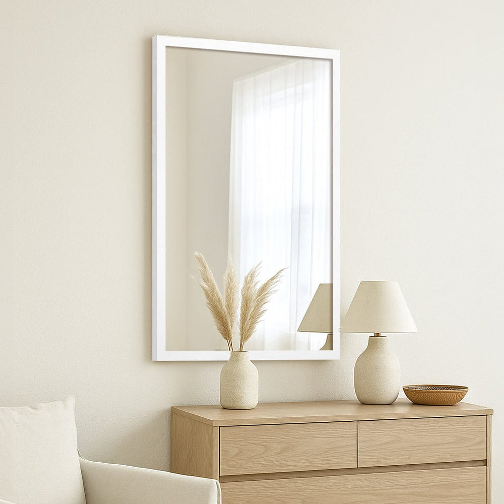 Classic White Framed Mirror – 24x36 Inch Wall Mirror from our Australian Made Picture Frames collection by Profile Products (Australia) Pty Ltd