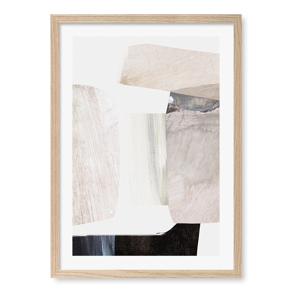 Clay 2 Abstract Wall Art Print by Dan Hobday A4 (21 x 29.7cm) / Natural Oak Frame / White Border from our Australian Made Framed Wall Art, Prints & Posters collection by Profile Products (Australia) Pty Ltd