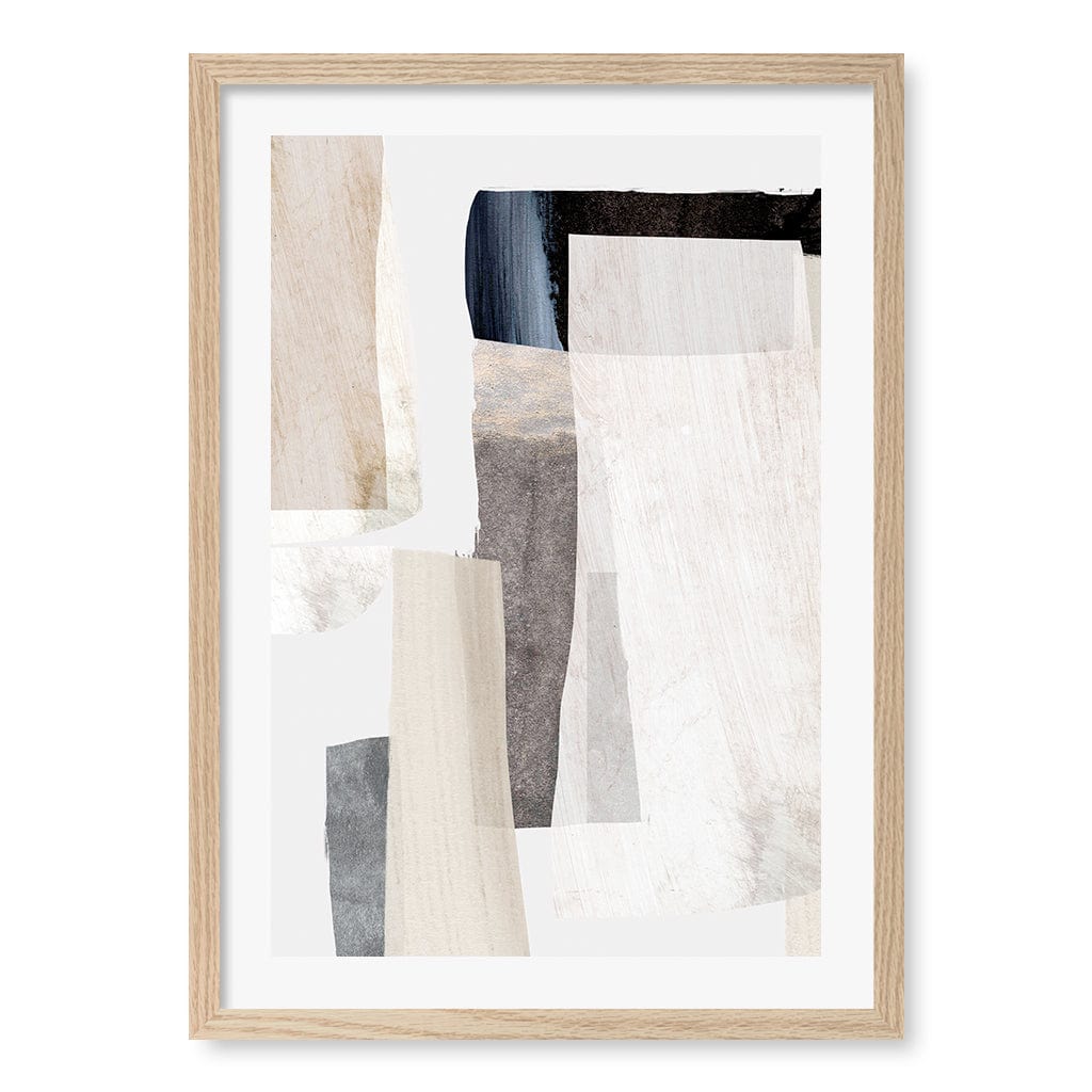 Clay No2 Abstract Wall Art Print by Dan Hobday A4 (21 x 29.7cm) / Natural Oak Frame / White Border from our Australian Made Framed Wall Art, Prints & Posters collection by Profile Products (Australia) Pty Ltd
