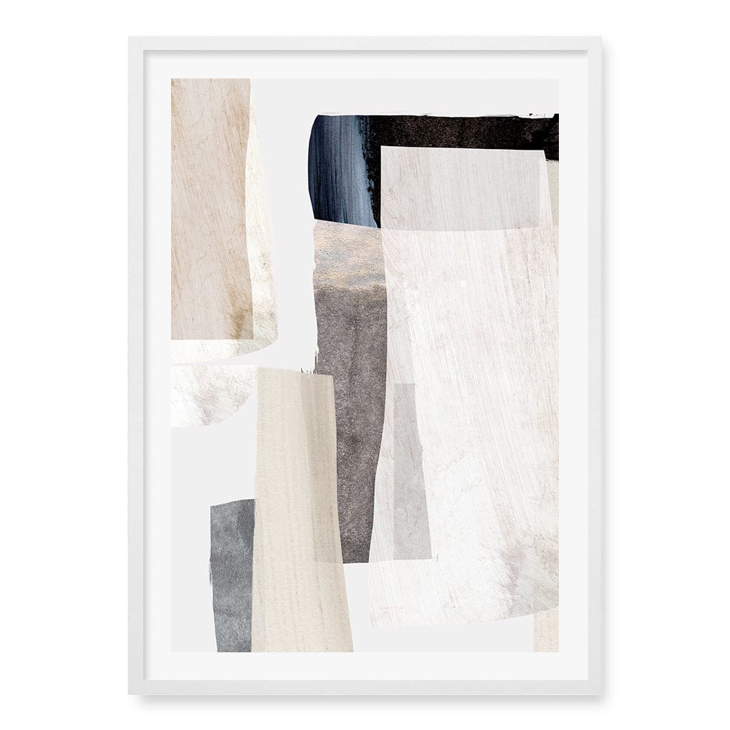Clay No2 Wall Art Print A1 (59.4 x 84.1cm) / Matte White Frame / White Border from our Australian Made Wall Art collection by Profile Australia