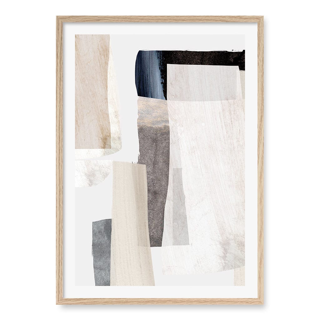 Clay No2 Wall Art Print A1 (59.4 x 84.1cm) / Natural Oak Frame / White Border from our Australian Made Wall Art collection by Profile Australia