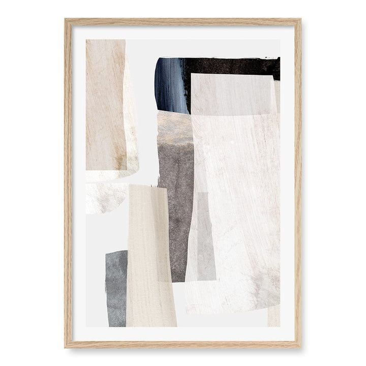 Clay No2 Wall Art Print A1 (59.4 x 84.1cm) / Natural Oak Frame / White Border from our Australian Made Wall Art collection by Profile Australia