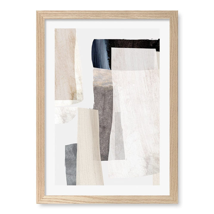 Clay No2 Wall Art Print A3 (29.7 x 42cm) / Natural Oak Frame / White Border from our Australian Made Wall Art collection by Profile Australia