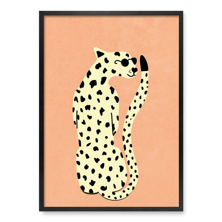 Cool Cheetah Kids Wall Art Print A1 (59.4 x 84.1cm) / Matte Black Frame / No Border from our Australian Made Framed Wall Art, Prints & Posters collection by Profile Products (Australia) Pty Ltd