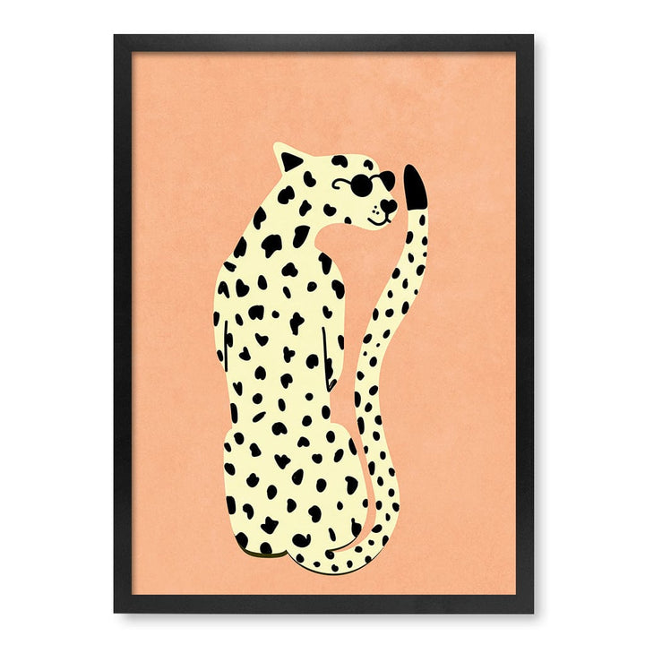 Cool Cheetah Kids Wall Art Print A2 (42 x 59.4cm) / Matte Black Frame / No Border from our Australian Made Framed Wall Art, Prints & Posters collection by Profile Products (Australia) Pty Ltd