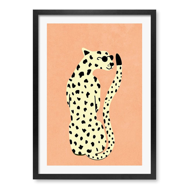 Cool Cheetah Kids Wall Art Print A2 (42 x 59.4cm) / Matte Black Frame / White Border from our Australian Made Framed Wall Art, Prints & Posters collection by Profile Products (Australia) Pty Ltd