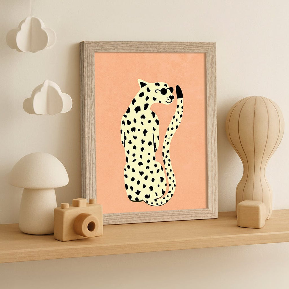 Cool Cheetah Kids Wall Art Print from our Australian Made Framed Wall Art, Prints & Posters collection by Profile Products (Australia) Pty Ltd