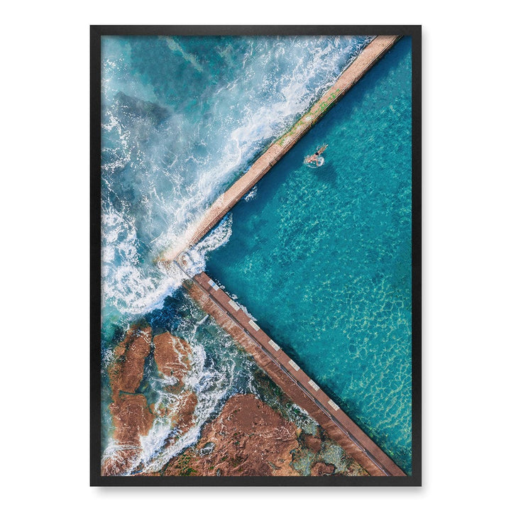 Cronulla Ocean Pool Wall Art Print A1 (59.4 x 84.1cm) / Matte Black Frame / No Border from our Australian Made Framed Wall Art, Prints & Posters collection by Profile Products (Australia) Pty Ltd