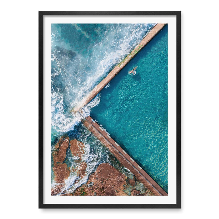 Cronulla Ocean Pool Wall Art Print A1 (59.4 x 84.1cm) / Matte Black Frame / White Border from our Australian Made Framed Wall Art, Prints & Posters collection by Profile Products (Australia) Pty Ltd