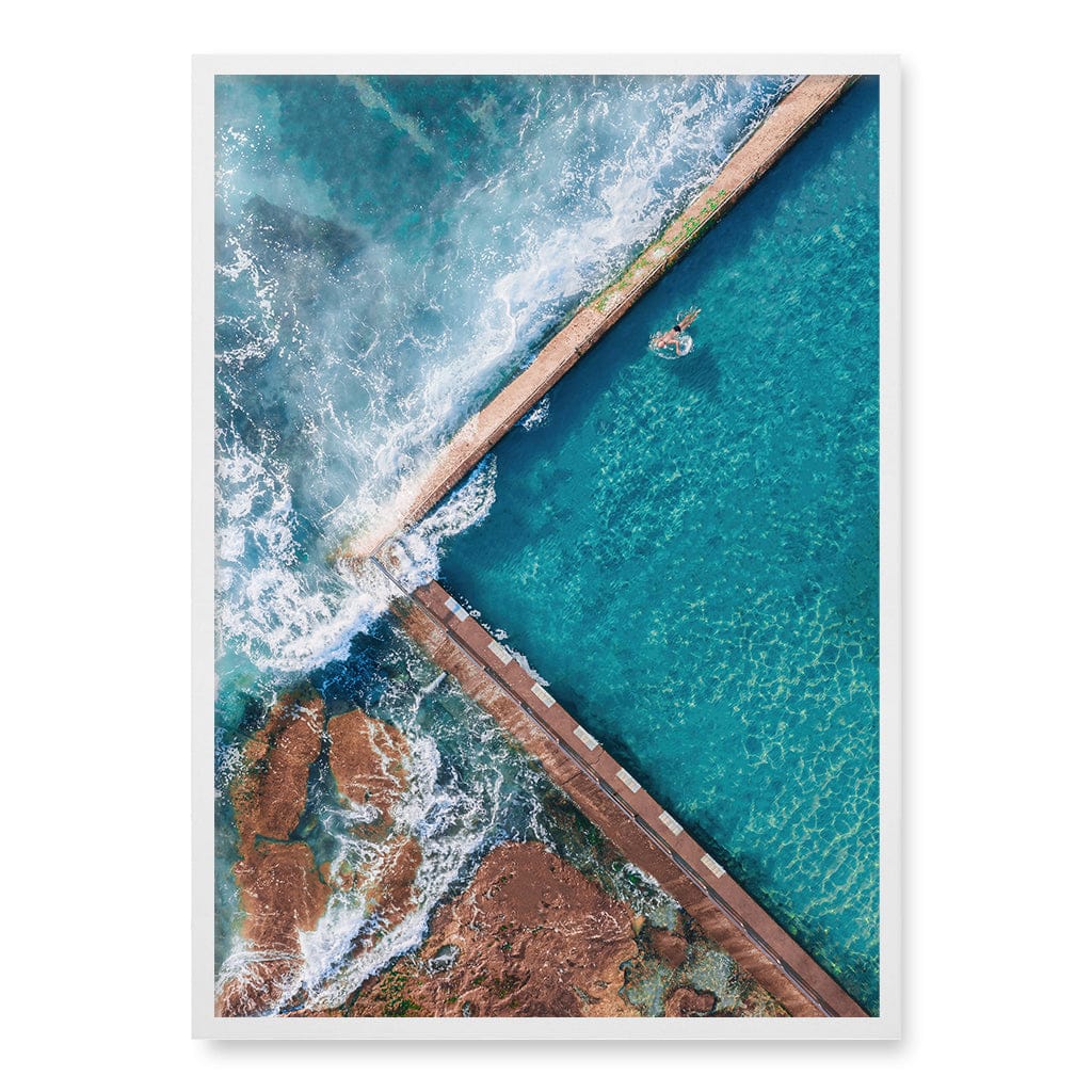 Cronulla Ocean Pool Wall Art Print A1 (59.4 x 84.1cm) / Matte White Frame / No Border from our Australian Made Framed Wall Art, Prints & Posters collection by Profile Products (Australia) Pty Ltd