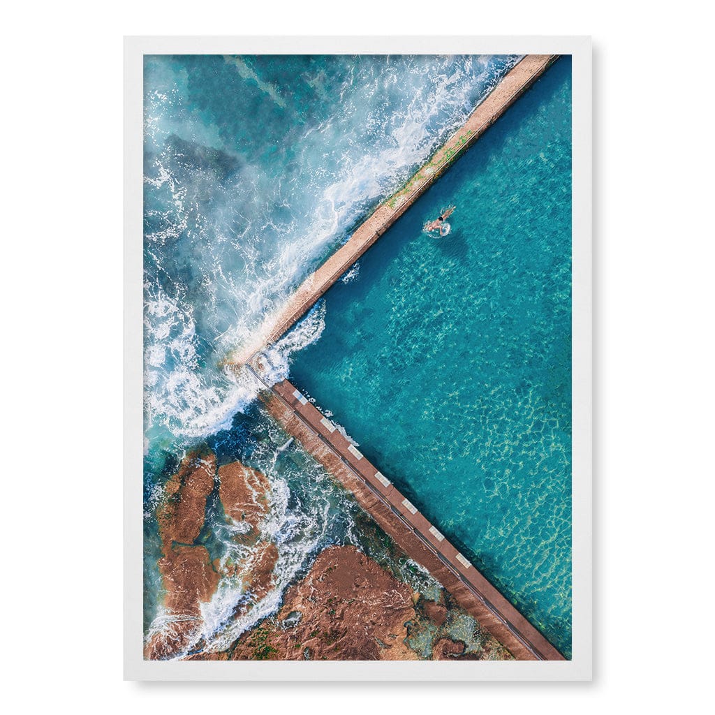 Cronulla Ocean Pool Wall Art Print A2 (42 x 59.4cm) / Matte White Frame / No Border from our Australian Made Framed Wall Art, Prints & Posters collection by Profile Products (Australia) Pty Ltd