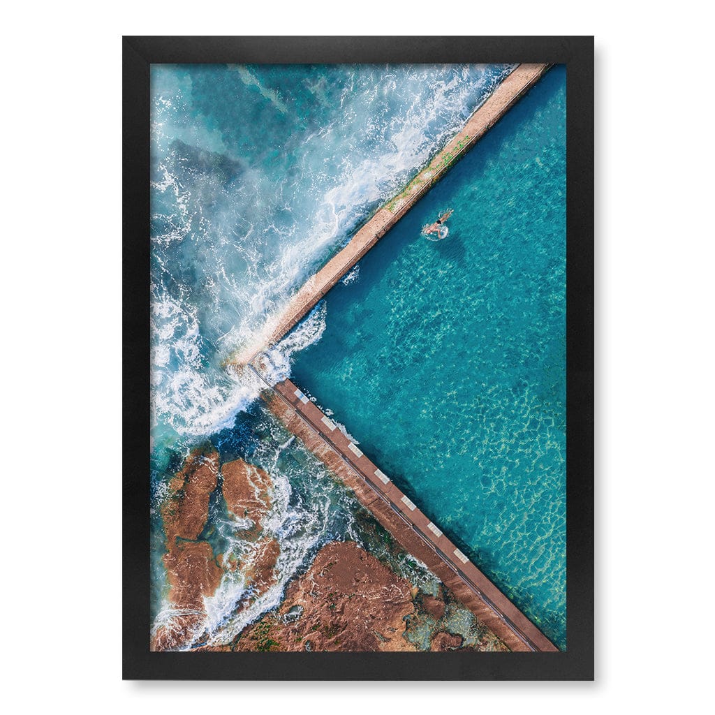 Cronulla Ocean Pool Wall Art Print A3 (29.7 x 42cm) / Matte Black Frame / No Border from our Australian Made Framed Wall Art, Prints & Posters collection by Profile Products (Australia) Pty Ltd