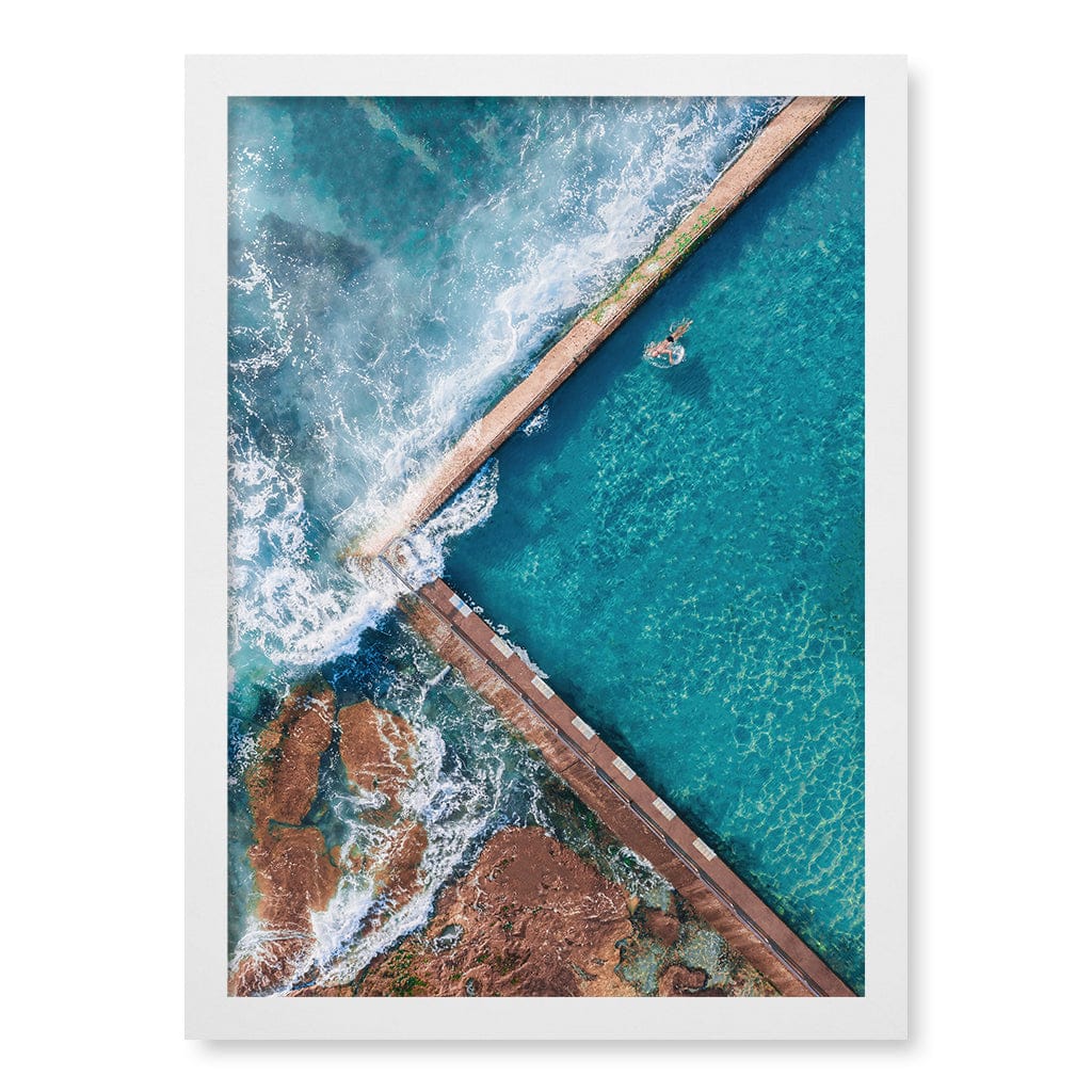 Cronulla Ocean Pool Wall Art Print A3 (29.7 x 42cm) / Matte White Frame / No Border from our Australian Made Framed Wall Art, Prints & Posters collection by Profile Products (Australia) Pty Ltd
