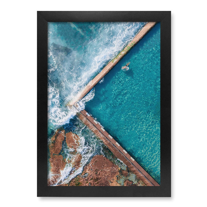 Cronulla Ocean Pool Wall Art Print A4 (21 x 29.7cm) / Matte Black Frame / No Border from our Australian Made Framed Wall Art, Prints & Posters collection by Profile Products (Australia) Pty Ltd