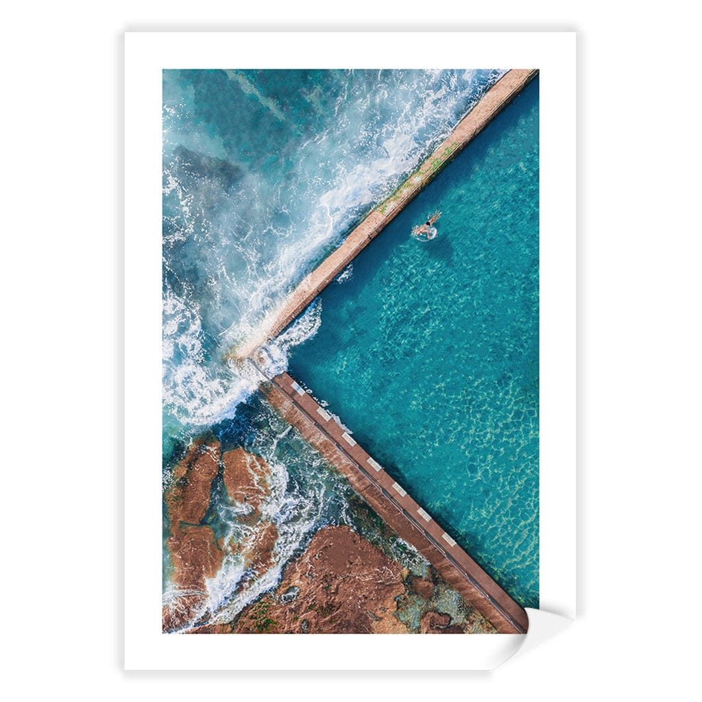 Cronulla Ocean Pool Wall Art Print A4 (21 x 29.7cm) / Print Only / White Border from our Australian Made Framed Wall Art, Prints & Posters collection by Profile Products (Australia) Pty Ltd