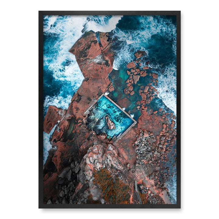 Curl Curl Ocean Pool 1 Wall Art Print A1 (59.4 x 84.1cm) / Matte Black Frame / No Border from our Australian Made Framed Wall Art, Prints & Posters collection by Profile Products (Australia) Pty Ltd
