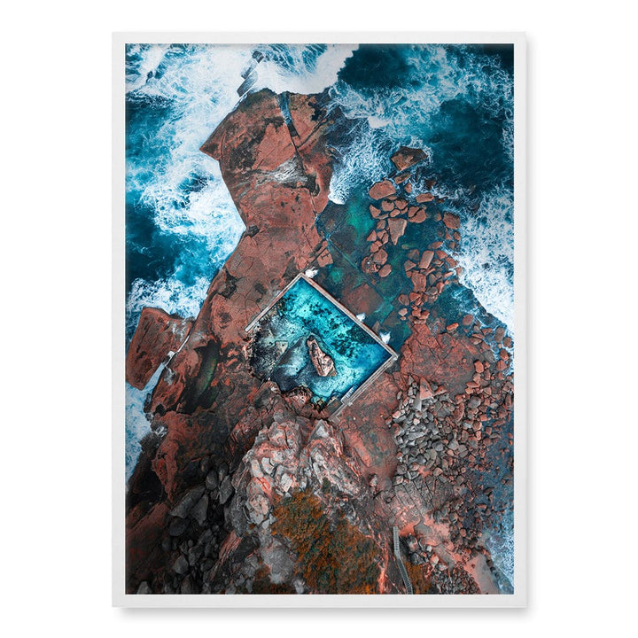 Curl Curl Ocean Pool 1 Wall Art Print A1 (59.4 x 84.1cm) / Matte White Frame / No Border from our Australian Made Framed Wall Art, Prints & Posters collection by Profile Products (Australia) Pty Ltd