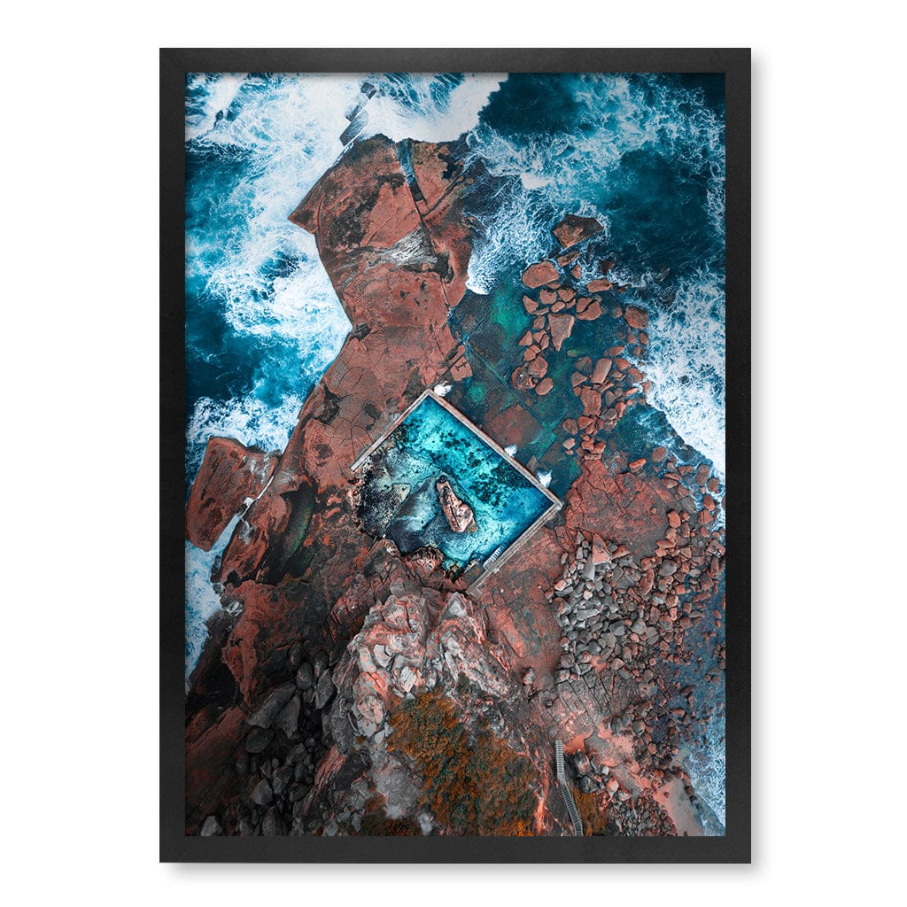 Curl Curl Ocean Pool 1 Wall Art Print A2 (42 x 59.4cm) / Matte Black Frame / No Border from our Australian Made Framed Wall Art, Prints & Posters collection by Profile Products (Australia) Pty Ltd