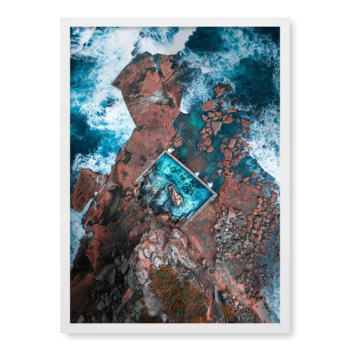 Curl Curl Ocean Pool 1 Wall Art Print A2 (42 x 59.4cm) / Matte White Frame / No Border from our Australian Made Framed Wall Art, Prints & Posters collection by Profile Products (Australia) Pty Ltd