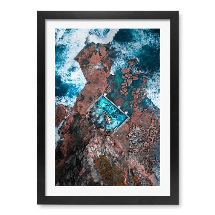 Curl Curl Ocean Pool 1 Wall Art Print A3 (29.7 x 42cm) / Matte Black Frame / White Border from our Australian Made Framed Wall Art, Prints & Posters collection by Profile Products (Australia) Pty Ltd