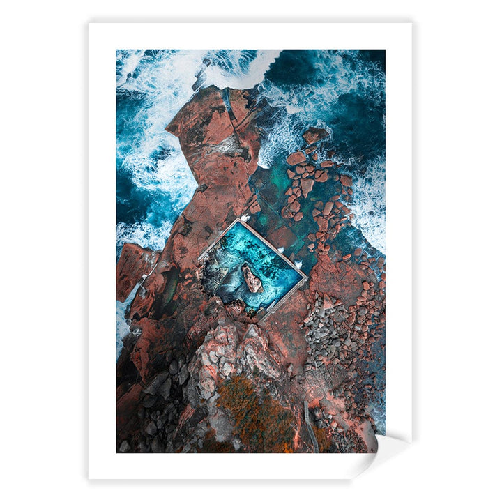 Curl Curl Ocean Pool 1 Wall Art Print A4 (21 x 29.7cm) / Print Only / White Border from our Australian Made Framed Wall Art, Prints & Posters collection by Profile Products (Australia) Pty Ltd