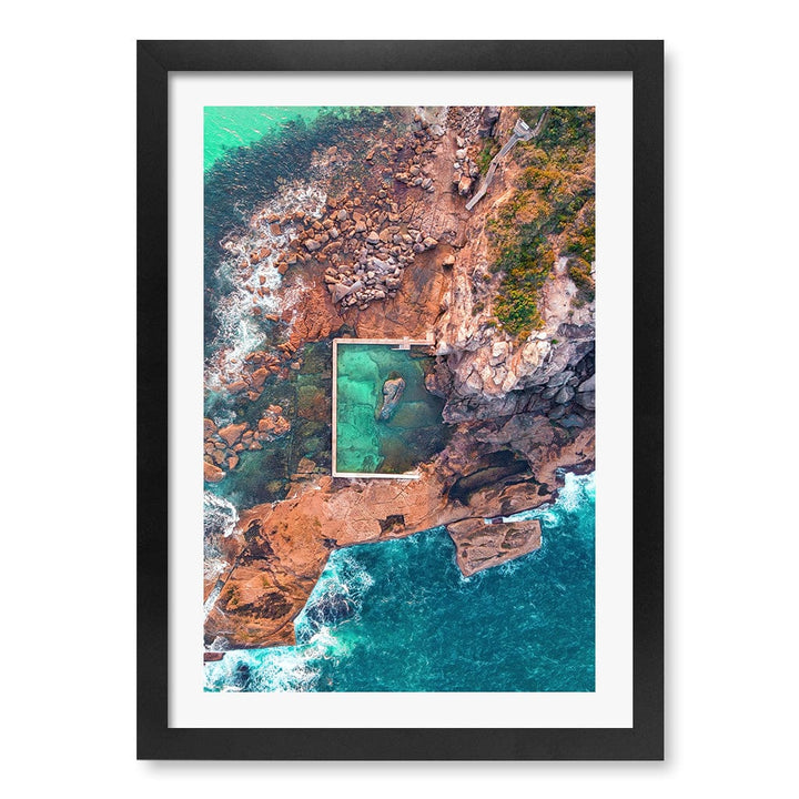 Curl Curl Ocean Pool 2 Wall Art Print A3 (29.7 x 42cm) / Matte Black Frame / White Border from our Australian Made Framed Wall Art, Prints & Posters collection by Profile Products (Australia) Pty Ltd