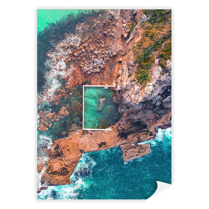 Curl Curl Ocean Pool 2 Wall Art Print A4 (21 x 29.7cm) / Print Only / No Border from our Australian Made Framed Wall Art, Prints & Posters collection by Profile Products (Australia) Pty Ltd