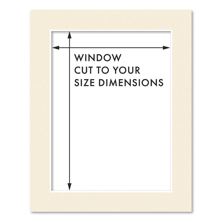 Custom Cut-to-Size Acid-Free Mat Board Ivory / 8x10in (20.3x25.4cm) from our Mat Boards collection by Profile Australia