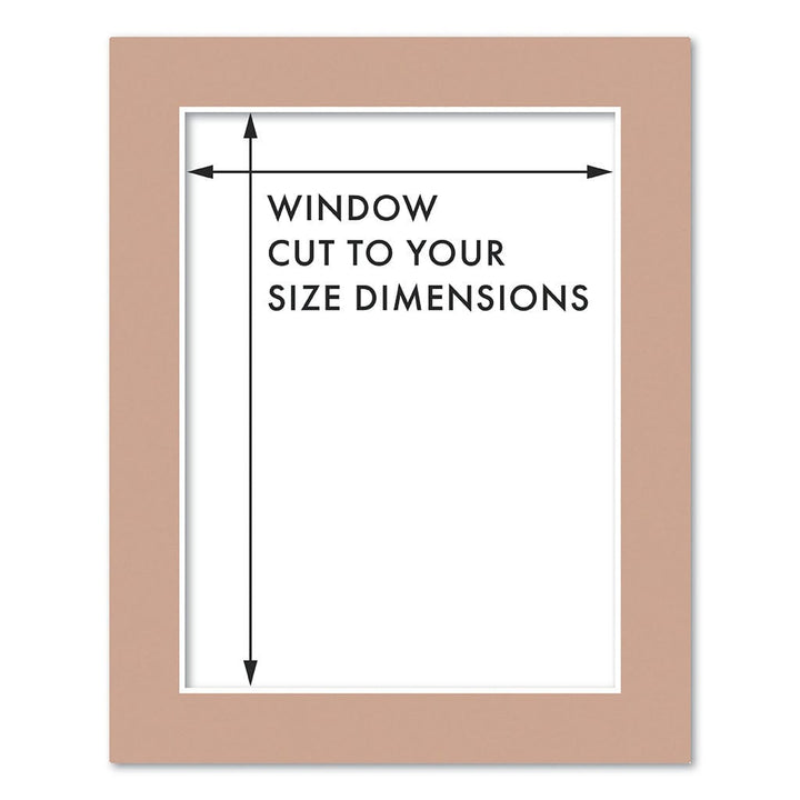 Custom Cut-to-Size Acid-Free Mat Board Latte / 8x10in (20.3x25.4cm) from our Mat Boards collection by Profile Australia