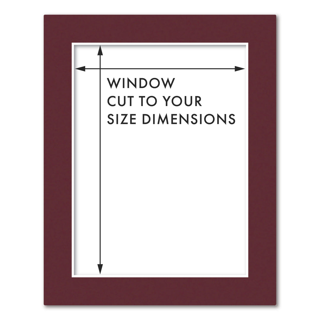 Custom Cut-to-Size Mat Board for IKEA® Picture Frames Burgundy / 20x25cm from our Mat Boards collection by Profile Products (Australia) Pty Ltd