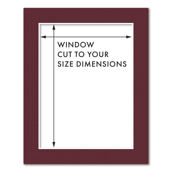 Custom Cut-to-Size Mat Board for IKEA® Picture Frames Burgundy / 20x25cm from our Mat Boards collection by Profile Products (Australia) Pty Ltd