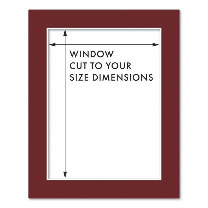 Custom Cut-to-Size Mat Board for IKEA® Picture Frames Burgundy / 20x25cm from our Mat Boards collection by Profile Products (Australia) Pty Ltd