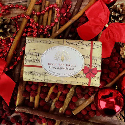 Deck the Halls Christmas Soap Bar from our Luxury Bar Soap collection by The English Soap Company