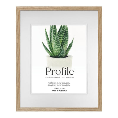Decorator Deluxe Natural Oak Photo Frame 16x20in (40x50cm) to suit 11x14in (28x35cm) image from our Australian Made Picture Frames collection by Profile Products Australia