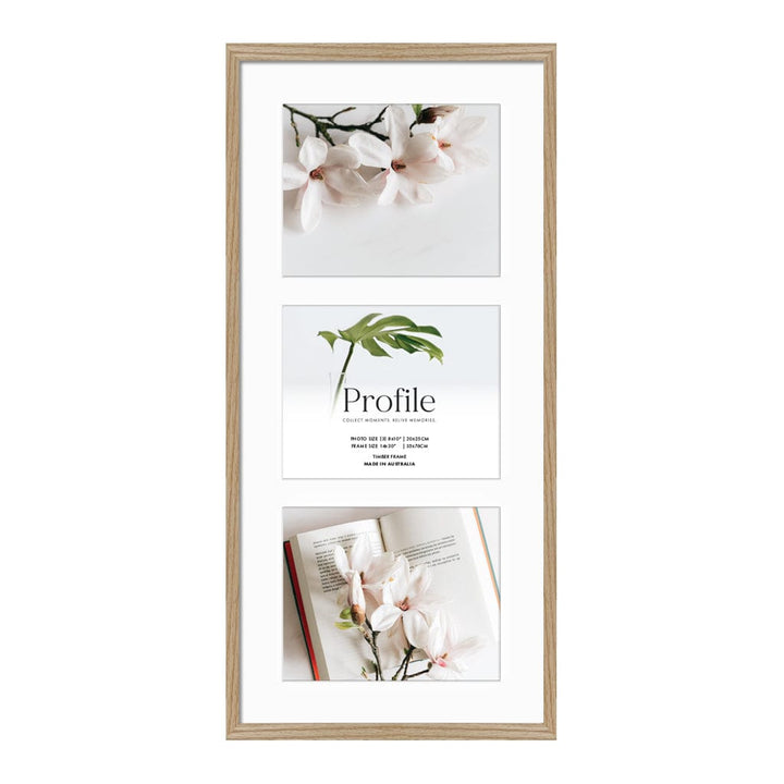 Decorator Gallery Collage Photo Frame - 3 Photos (8x10in) (Vertical) from our Australian Made Collage Photo Frame collection by Profile Products (Australia) Pty Ltd