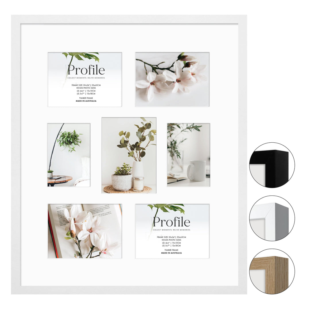 Decorator Gallery Collage Photo Frame - 7 Photos (Multi) from our Australian Made Collage Photo Frame collection by Profile Products Australia