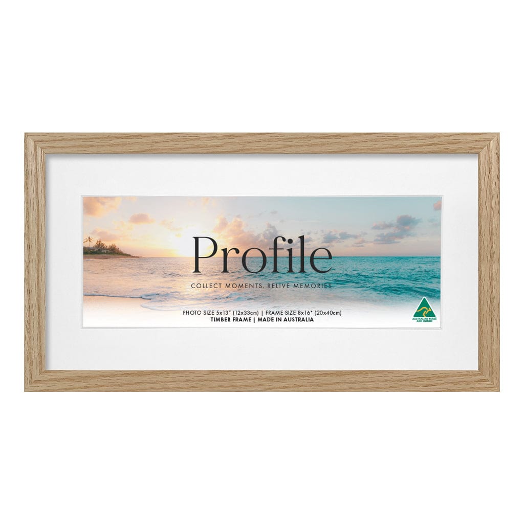 Decorator Panoramic Natural Oak Timber Photo Frame from our Australian Made Picture Frames collection by Profile Products (Australia) Pty Ltd