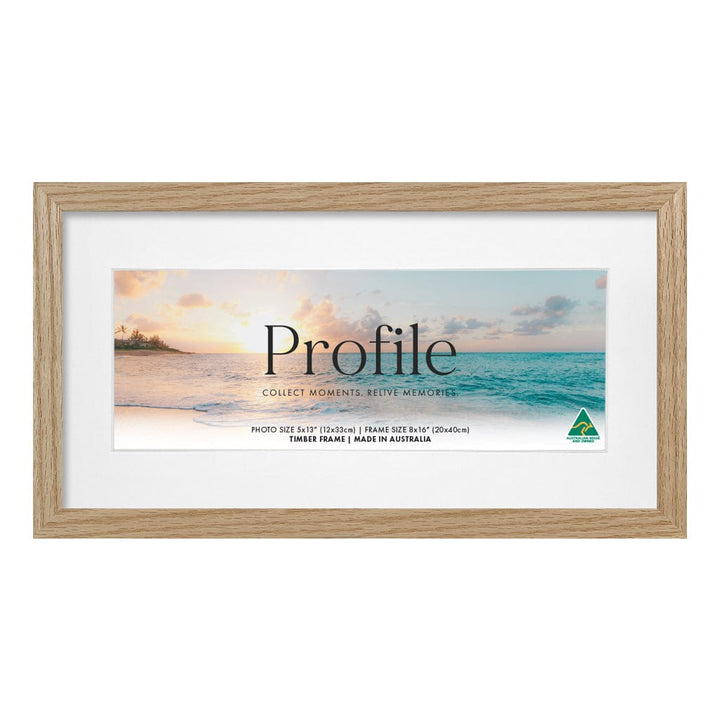 Decorator Panoramic Natural Oak Timber Photo Frame from our Australian Made Picture Frames collection by Profile Products (Australia) Pty Ltd