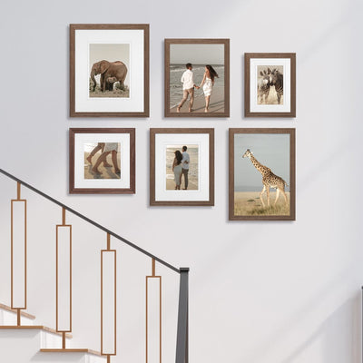 Deluxe Gallery Photo Wall Frame Set B - 6 Frames Chestnut Gallery Wall Frame Set B from our Australian Made Gallery Photo Wall Frame Sets collection by Profile Products Australia
