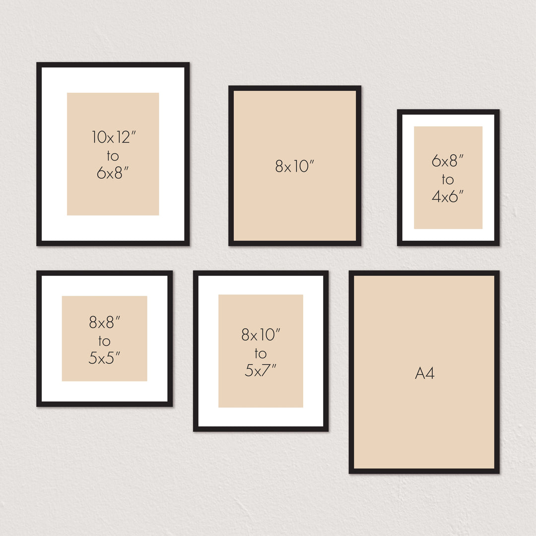 Deluxe Gallery Photo Wall Frame Set B - 6 Frames from our Australian Made Gallery Photo Wall Frame Sets collection by Profile Products Australia