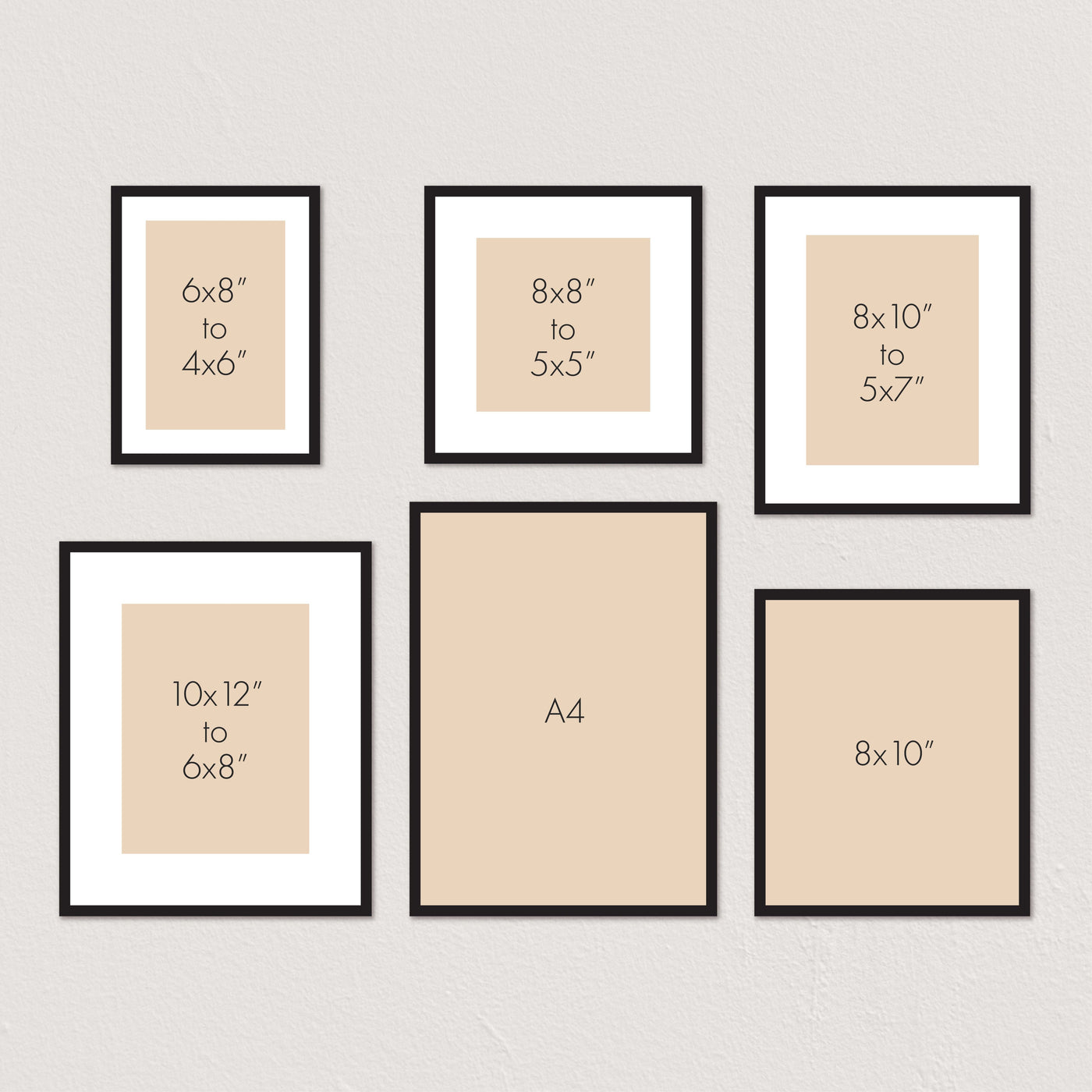 Deluxe Gallery Photo Wall Frame Set B - 6 Frames from our Australian Made Gallery Photo Wall Frame Sets collection by Profile Products Australia