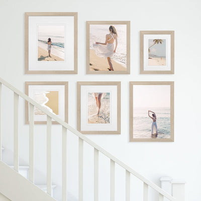 Deluxe Gallery Photo Wall Frame Set B - 6 Frames Polar Birch Gallery Wall Frame Set B from our Australian Made Gallery Photo Wall Frame Sets collection by Profile Products Australia